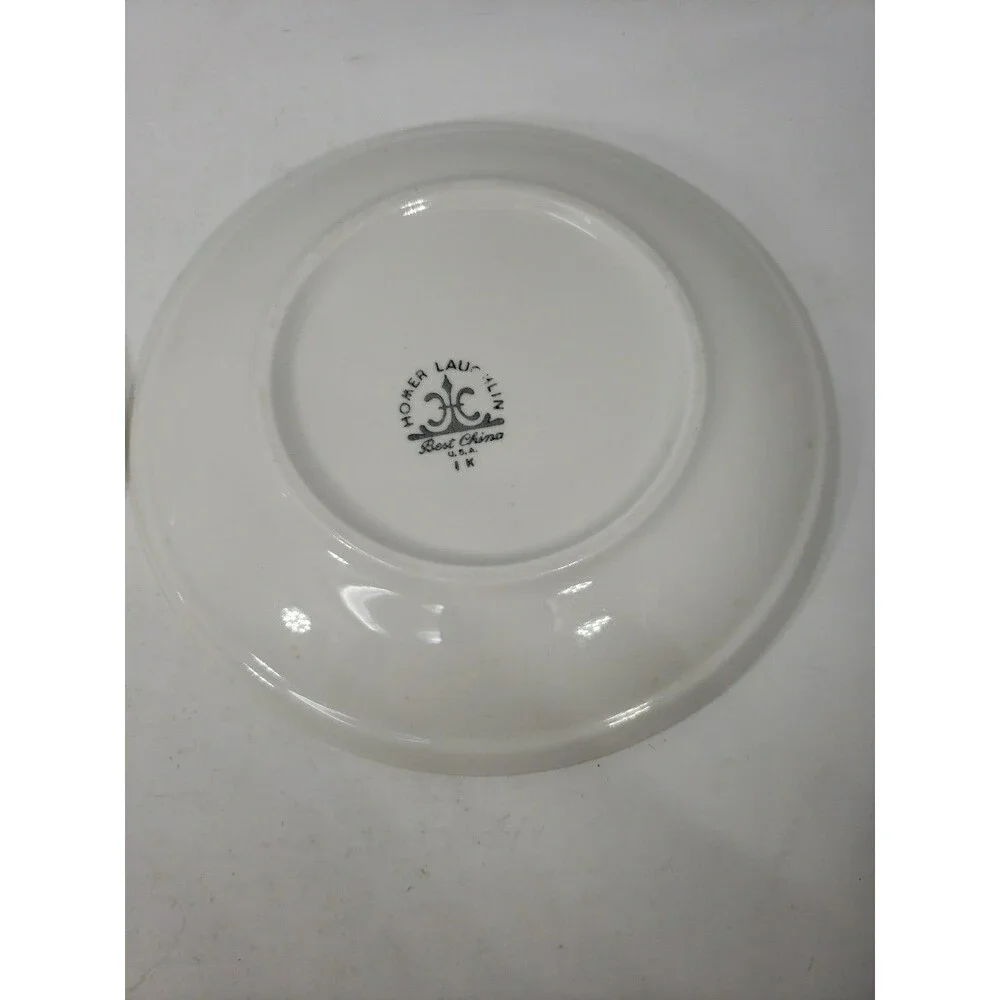 Two Homer Laughlin Best China USA Athena Empire Greek Key Dessert Plates 6.5
